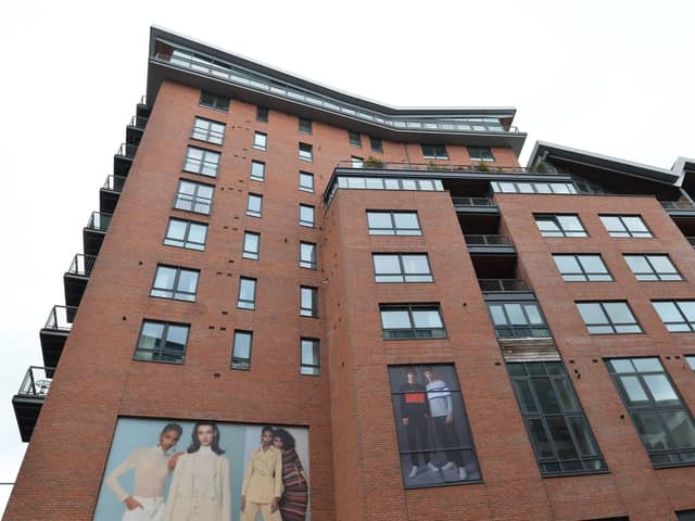 Residents of apartments at the Victoria Square complex in Belfast had to vacate the building for safety reasons and face losing their entire investment. Ben was impressed by their location, their aspect and indeed their symbolism. Pic Colm Lenaghan/Pacemaker