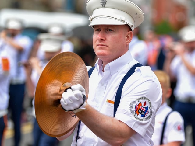 The Twelfth celebrations in Coleraine, hosted by Macosquin District LOL No. 8 parade though the town. Visiting districts to Coleraine include City of Londonderry Grand Orange Lodge; Coleraine District LOL No. 2; and Limavady District LOL No. 6.