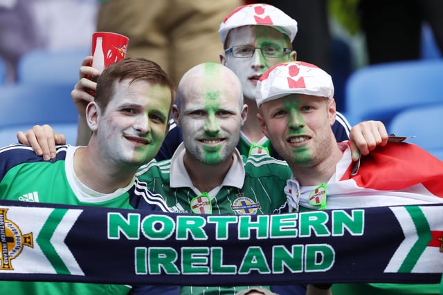 Northern Ireland fans during their Euro 2016 victory over Ukraine in Lyon