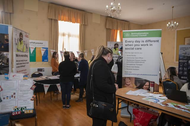 The jobs fair at the Masonic Hall, in Worksop has been hailed a success.