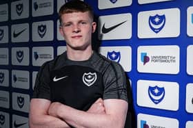 Terry Devlin has joined Portsmouth on a three-year deal. Credit: Portsmouth FC