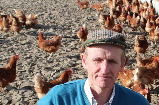 Andrew Gilbert, an award-winning producer of free-range and woodland eggs