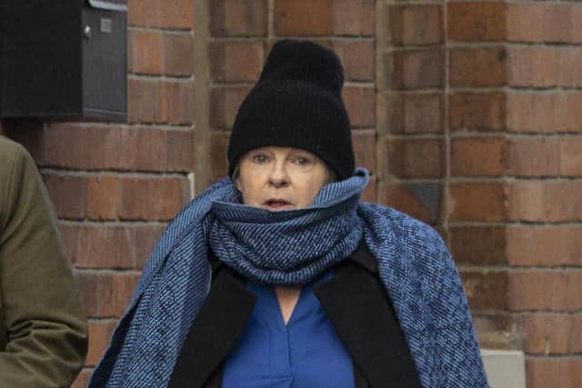 PSNI Chief Superintendent Patricia Foy leaving Lisburn Courthouse after pleading guilty to a drink driving charge and receiving a fine with disqualification from driving.