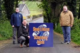 Dr Jonathan Mattison, Keith Harbinson and Jonathan Stevenson completed a walk from Sloan’s House Loughgall to Schomberg House in Belfast in 2021