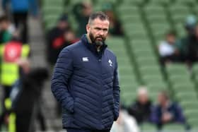 Ireland head coach Andy Farrell looks on during the final Six Nations match against Scotland at the Aviva Stadium in Dublin on Saturday
