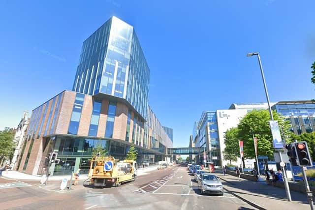Ulster University's new Belfast campus; the university said that its social media policy is currently in the process of being replaced