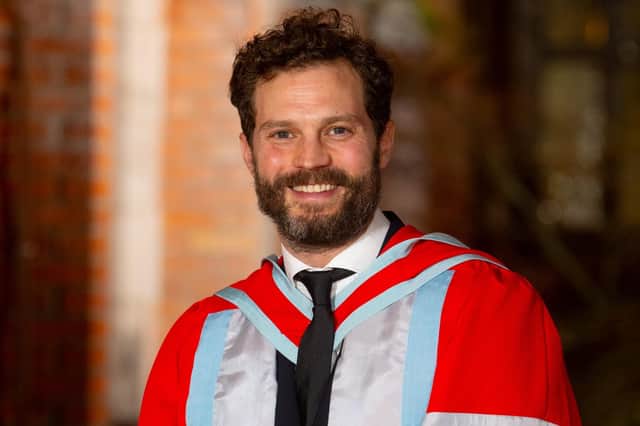 ​Jamie Dornan was awarded an honorary doctorate at Queen's University Belfast on Monday