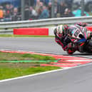 Peter Hickman on the LEW 8TEN Racing BMW at the opening round of the British Superbike Championship at Oulton Park in May. (Photo by Ian Hopgood)
