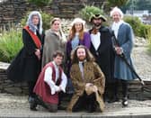 The actors who took part in the Siege Pageant, from left, back row, James Lecky, Laura Borland, Michelle Lake,  Andrew Porter and Stephen Bradley, front, Francis Harkin and Matthew McLaughlin.