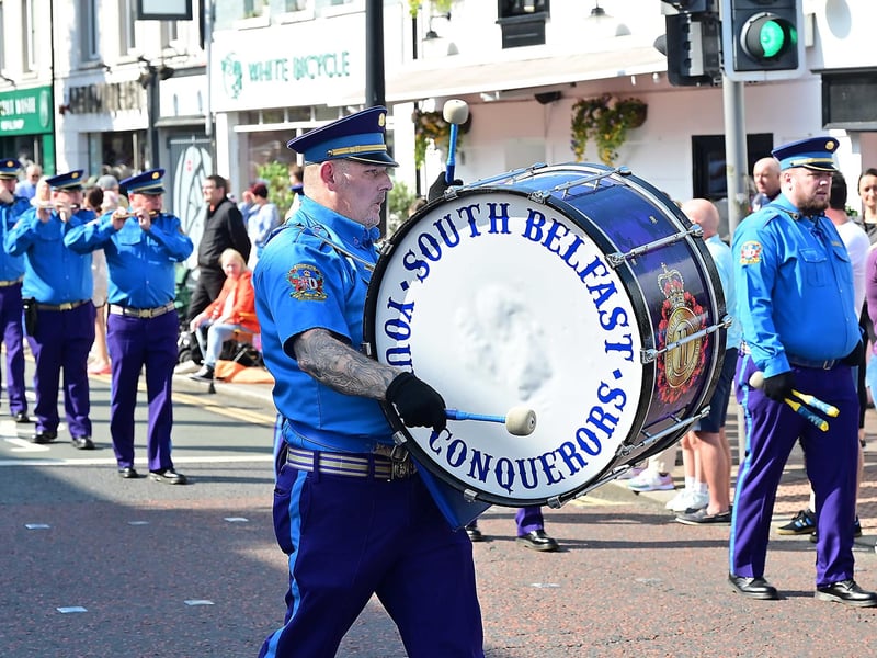 South Belfast Young Conquerors on parade in Holywood for the Royal Black 'Last Saturday' parade