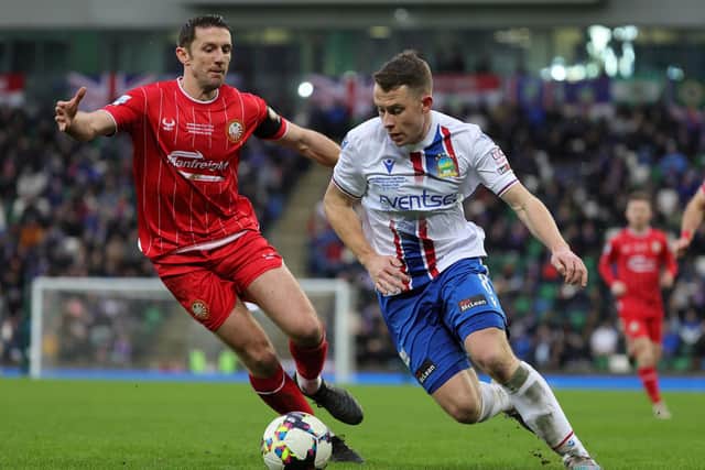 Kyle McClean starred in Linfield's cup final success over Portadown on Sunday. PIC: David Maginnis/Pacemaker Press