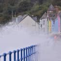 Waves in Whitehead when Storm Agnes hit Northern Ireland in September 2023. Photo: Colm Lenaghan/Pacemaker