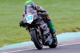 Korie McGreevy tested the SBT Racing Ducati for the first time at Kirkistown in Co Down on Monday. (Photo by Hannah Clarke).
