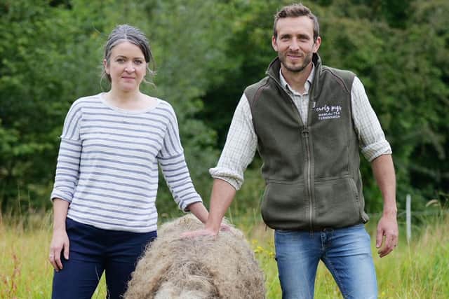 Entrepreneurs and environmentalists Stephen and Rachael McMaster of Curly Pigs, a specialist in richly flavoured cured pork