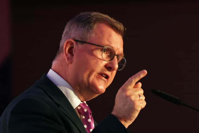 DUP leader Sir Jeffrey Donaldson said the party would assess the legal text of the Windsor Framework before coming to a 'collective' conclusion.