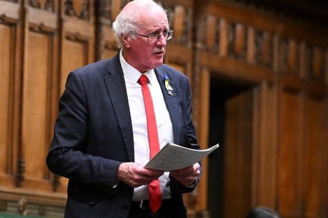 Jim Shannon, pictured speaking in the House of Commons