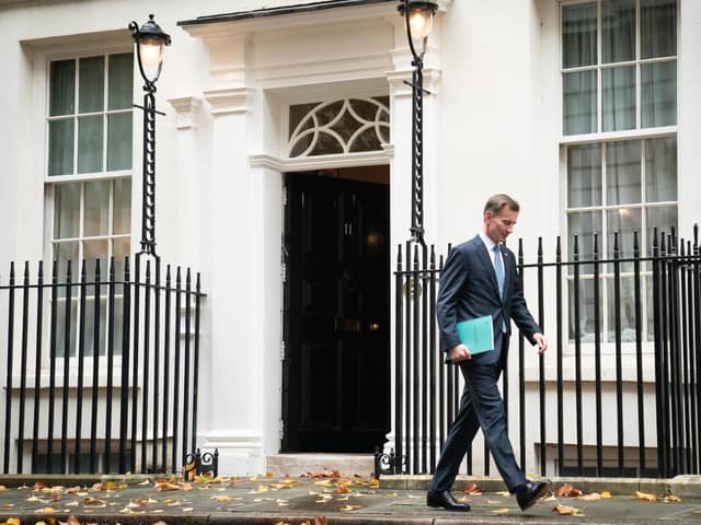 PABest Chancellor of the Exchequer Jeremy Hunt leaves 11 Downing Street, London, for the House of Commons to deliver his autumn statement. Picture date: Thursday November 17, 2022.