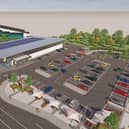 Computer generated image of Lidl in Dungannon