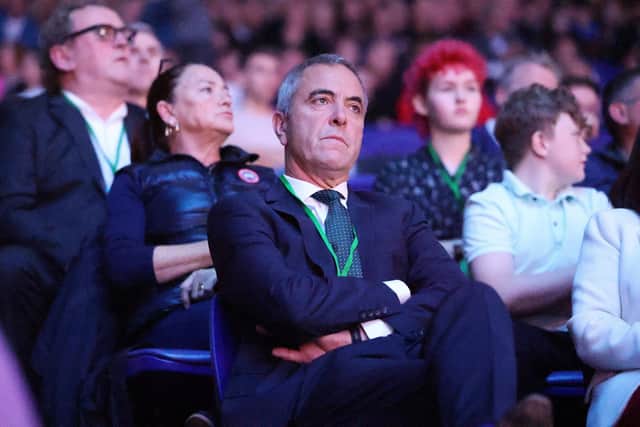 Thousands of people attend the Irelands Future conference "Together We Can" at the 3Arena in Dublin.
The event heard from a range of politicians, members of civic society and business representatives.
 Actor Jimmy Nesbitt pictured at the Dublin conference. Photo by Kelvin Boyes / Press Eye.