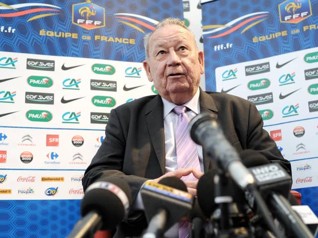 Just Fontaine speaks during a press conference on March 23, 2011
