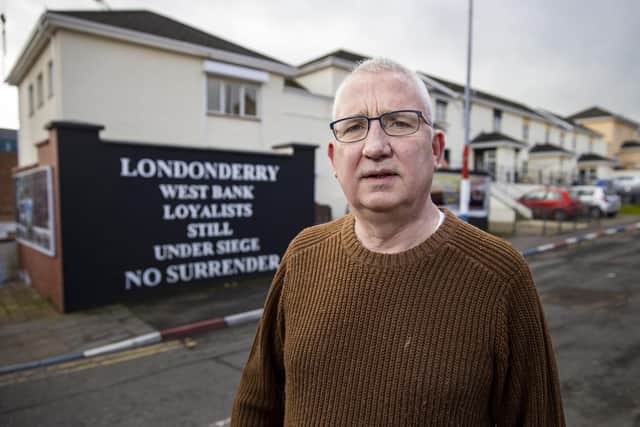 Unionist community worker Brian Dougherty in The Fountain area of Londonderry. Mr Dougherty says that he never even received a letter telling him that the forum had stopped