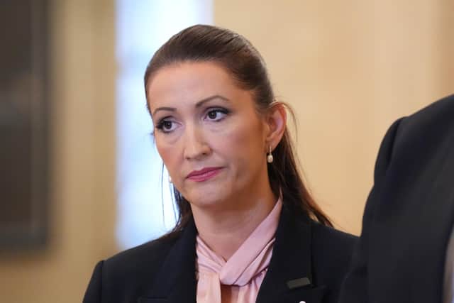 Deputy First Minister Emma Little-Pengelly says she did not believe Donaldson was a danger before his offences came to light. Pic : Niall Carson/PA Wire