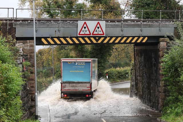 Flooding in parts of Northern Ireland after heavy rain overnight.  Flooding in the Helen’s Bay area of Co. Down. Picture by Jonathan Porter/PressEye