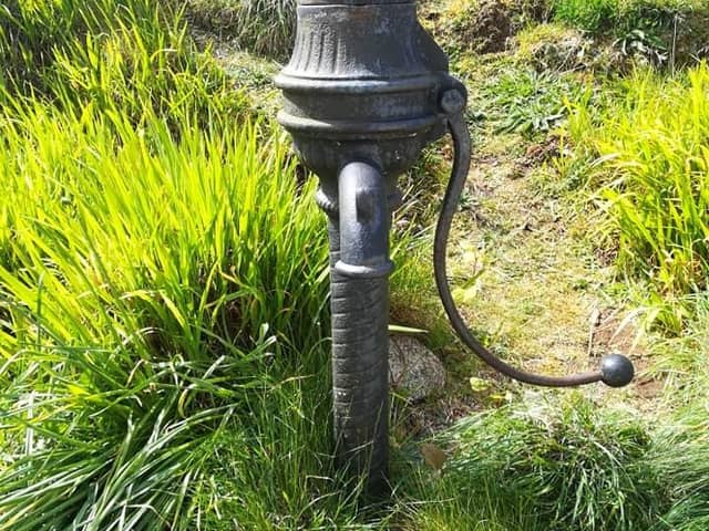 An old-fashioned cow tail water pump