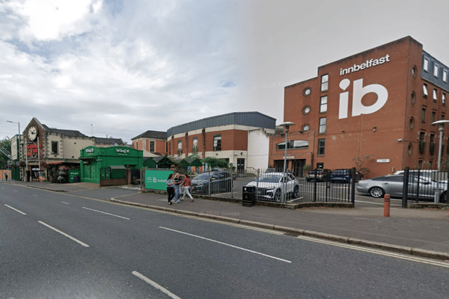Once known as the Wellington Park Hotel, the business is currently trading as InnBelfast - and would be knocked down to make way for the student block. Image: Google