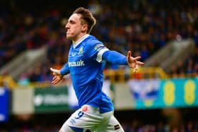 Joel Cooper scored Linfield's opening goal in the BetMcLean Cup final against Coleraine