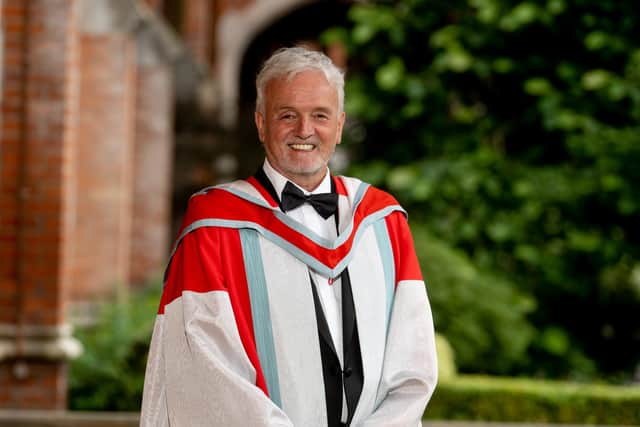Co Down guitar maker George Lowden has received an honorary doctorate from Queen's University Belfast