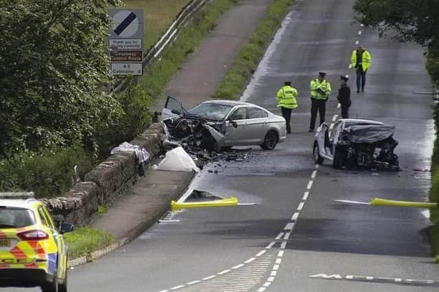 The scene of the fatal crash at the Quilly Road outside the village of Articlave. Photo by McAuley Multimedia