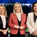 Sinn Féin's Pat Cullen, Michelle O'Neill and Deirdre Hargey.