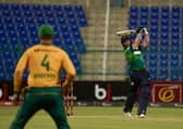 Ross Adair in action for Ireland against South Africa last year. (Photo by Cricket Ireland)