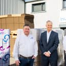 Newry packaging supplier Hub Packaging has acquired Clonmel’s Faleen Sales Ltd, marking a further step in its expansion across Ireland. Pictured is Hub Packaging commercial director Russell Brennan, CEO Andrew Ward and director of sustainability & governance Julian Coldrick