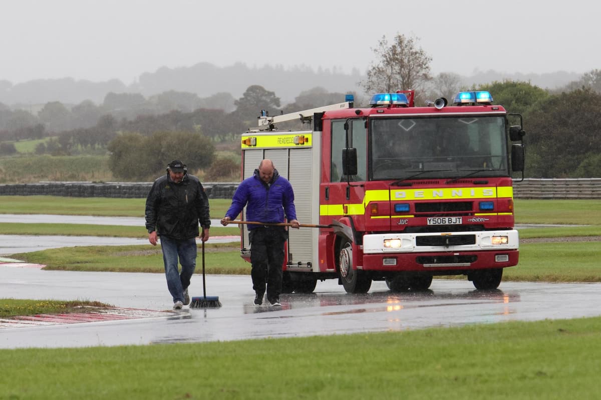 The organisers made the call to abandon the meeting after an oil spill and heavy rain