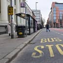 Empty Bus Lanes  in Belfast City Centre  as Public transport workers in Northern Ireland began a 48-hour strike in a dispute about pay on 15 December.
Pic Colm Lenaghan/Pacemaker