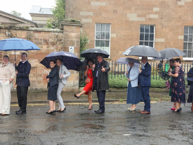 Princess Royal attends the garden party at Hillsborough Castle, Co. Down.