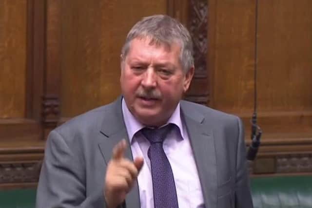 Sammy Wilson, DUP MP for East Antrim, speaks in the House of Commons