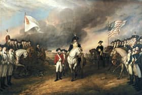 British general Cornwallis surrenders at the Yorktown in October 1781 by John Trumbull. Picture: Public Domain