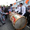 Charles, then Prince of Wales, meets a group of Lambeg drummers during a visit to the Orange Order heritage museum in Loughgall back in May 2016. The King has been diagnosed with a 'form of cancer' and has already begun his medical care as an outpatient under the supervision of his specialist team of doctors.