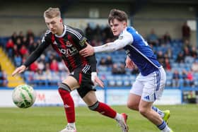 Crusaders and Glenavon met at Mourneview Park in April. (Photo by David Maginnis/Pacemaker Press)