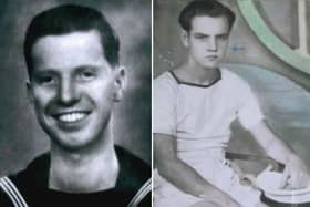 Sammy Bannister (left) and Raymond McCullough were among eight NI sailors onboard HMS Amethyst in 1949 when it was captured by communist forces