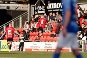 Ben Kennedy celebrates his goal in Crusaders' 2-0 win at home to Glenavon