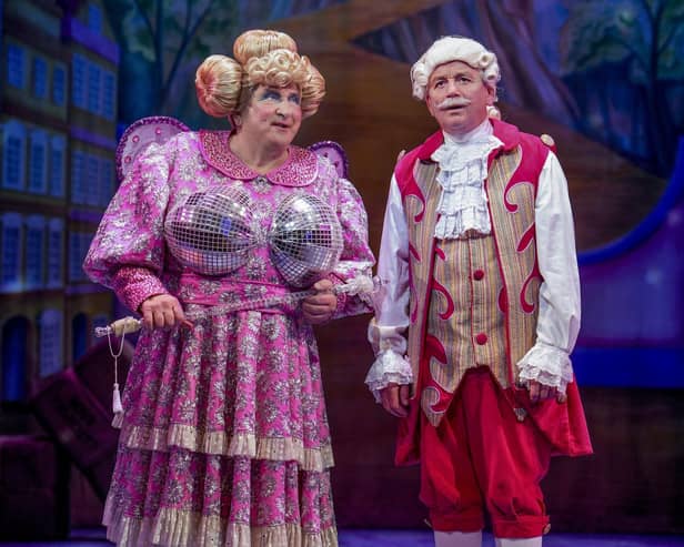 Cast and creative team announced for Northern Ireland’s biggest Christmas panto! Pictured in last years show are May McFettridge as Fairy May and Paddy Jenkins as Baron Hardup in Cinderella 2022