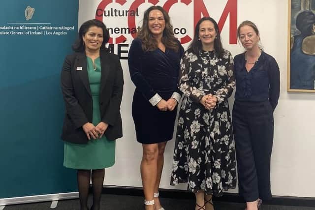 Pic 1 (l-r) Aida Velasco, Consul for Political Affairs Mexico; Joan Burney Keatings MBE, chief executive, Cinemagic; Catherine Martin, Ireland’s Minister for Tourism, Culture, Arts, Gaeltacht, Sport and Media; and Marcella Smyth, Consul General of Ireland