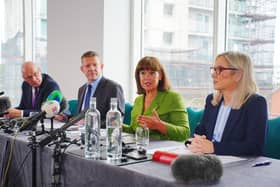 (left to right) First Minister of Scotland John Swinney, First Minister of Wales Rhun ap Iorwerth, Sinn Fein leader Mary Lou McDonald and First Minister of Northern Ireland Michelle O'Neill, during a meeting at Voco St. David's Cardiff, to discuss the "pursuit of a different attitude" from the UK Government and the future of independence for their respective countries.