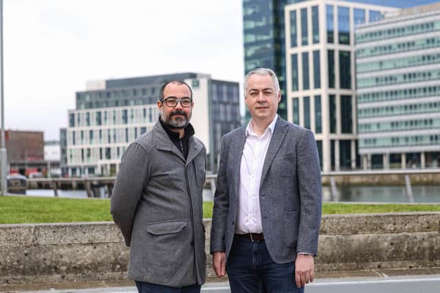 OCO Global has acquired a spanish tech firm to be incorporated into its new technology division. Pictured is OCO’s chief technology officer, Yeary Callero and CEO, Gareth Hagan