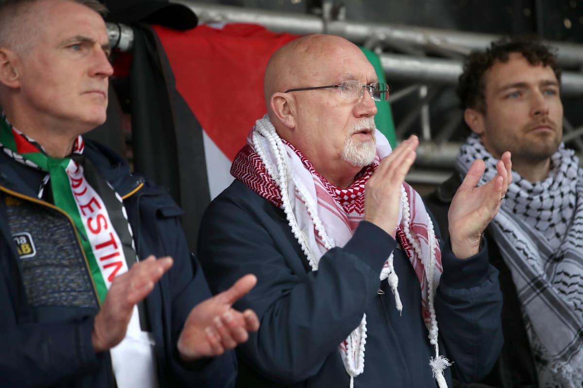 Presbyterian minister tells Belfast rally: 'Inshallah Palestine will be free from the river to the sea!'