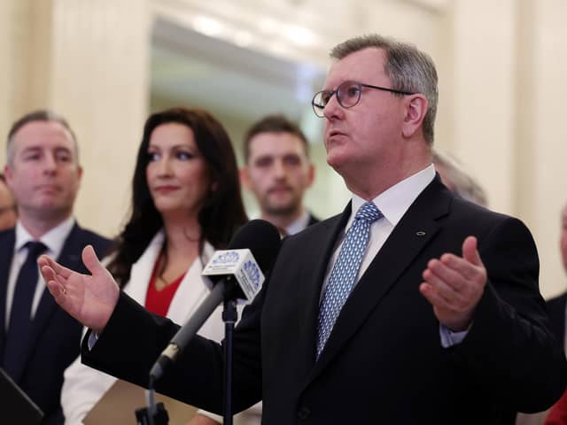 Sir Jeffrey Donaldson - who has previously ridiculed critics of his deal with the government - has told party members that he welcomes debate within unionism on the issue.